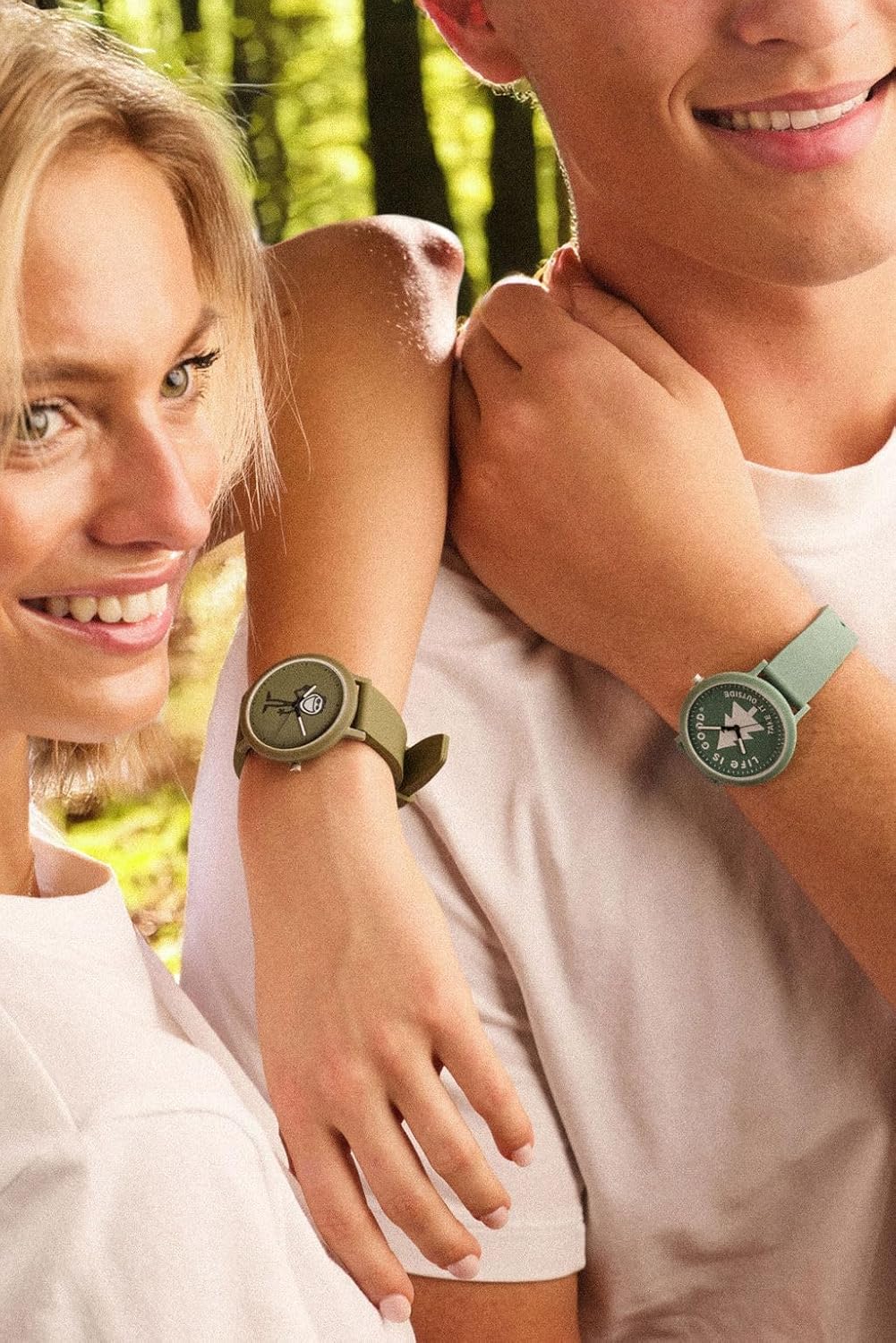 Speidel Life is Good 40mm Watch, Comfortable Silicone Strap, Lightweight Matte Case, Easy to Read Dial with Fun Graphic Designs, Casual Everyday Watch
