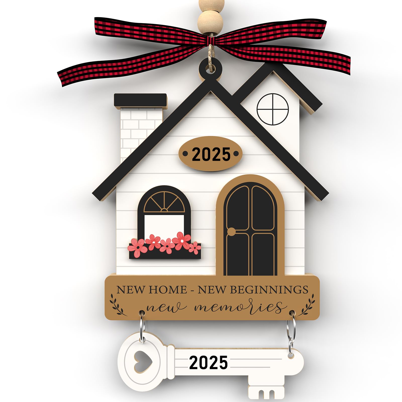 House Warming Gifts New Home - Housewarming Gifts for New House - Housewarming Gift Presents for Women, Couple - New House New Beginning -New House Owners Gift Ideas - Wooden Home Ornament 2025