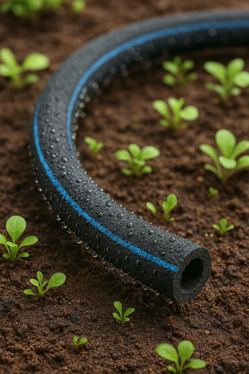 Nano-Luftausströmer rechteckig 80 cm – 4 Reihen – mit Edelstahl-Basis & 4 m PVC-Schlauch – für Teichbelüftung, Aquakultur, Hydroponik, leise & effizient (4 Reihen,Länge 80cm)