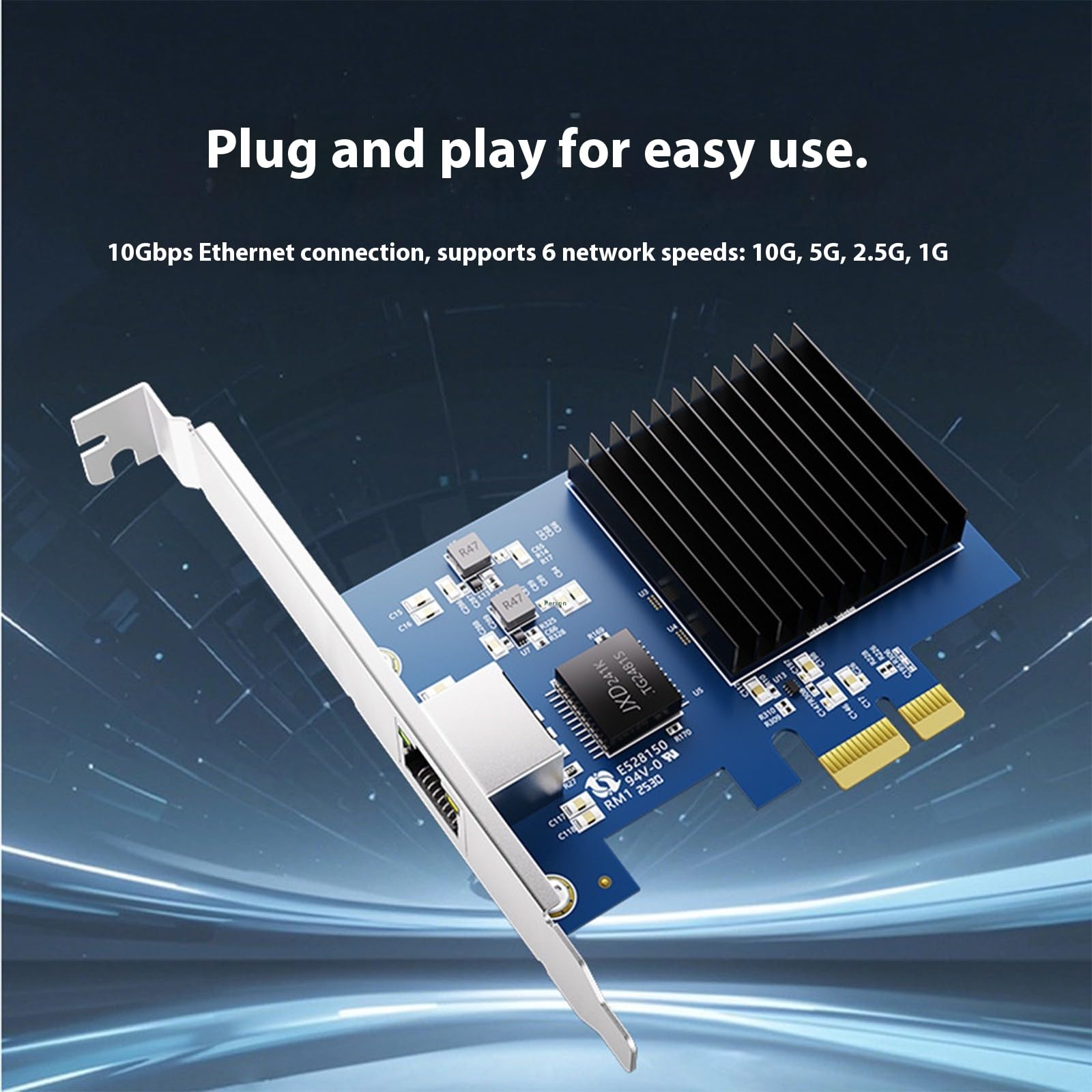Silents 10G PCIe4.0 Adattatori di rete 16Gbps Trasferimento RTL8127 Chip Low Power Passivo Raffreddamento PXE e Wake on Not Disk Required PCIe NICs