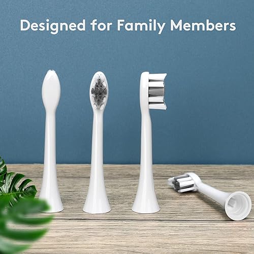 Miniatura 3 de TULAN Compatible con Philips Sonicare y 10 paquetes de interfaz redonda cabezal de cepillo de diamante el cabezal del cepillo es seguro y suave