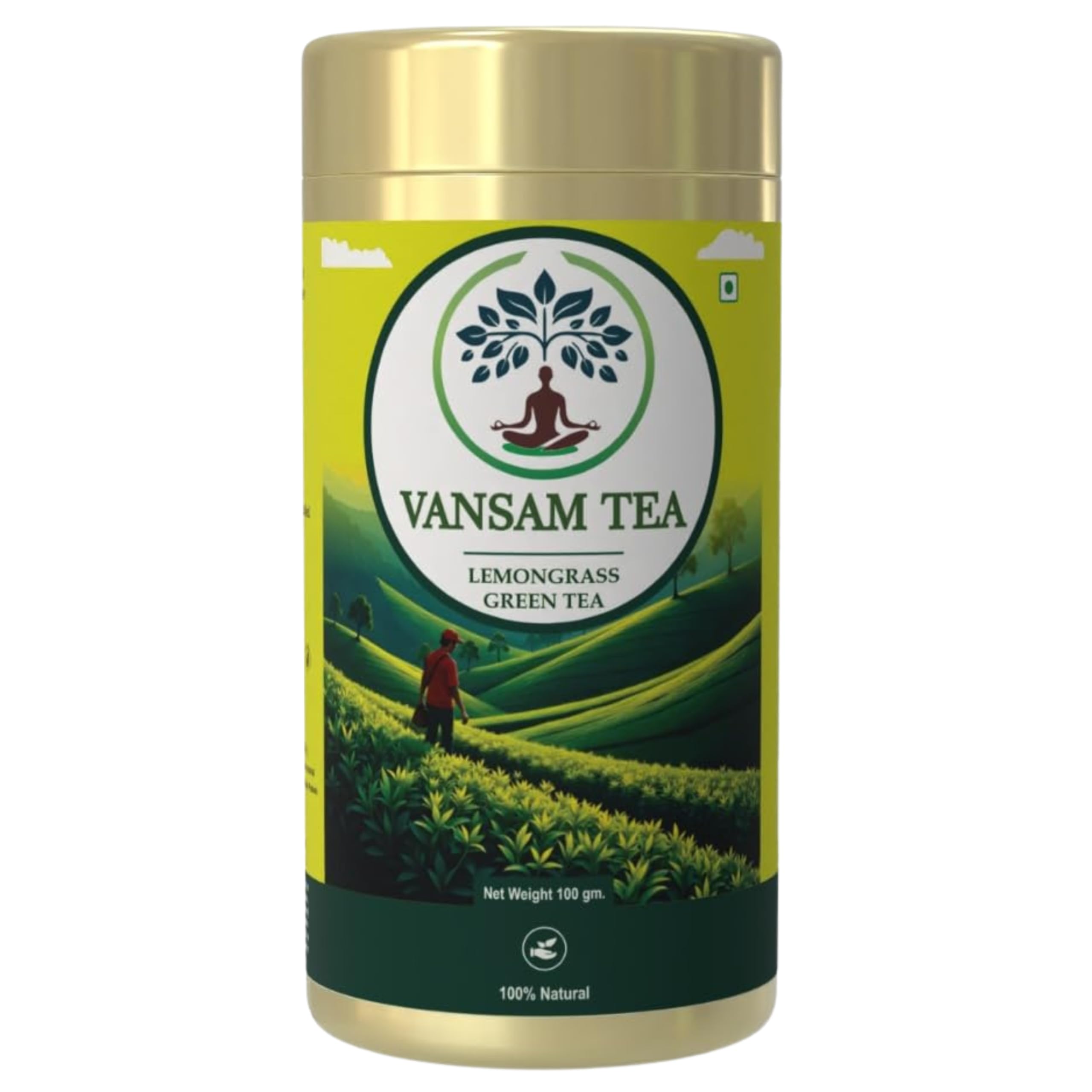 Vansam Tea Lemongrass Green Tea | Premium Loose Leaf Green Tea with Natural Lemongrass | Refreshing Citrus Flavor | Rich in Antioxidants | Supports Wellness & Daily Detox | 100gm