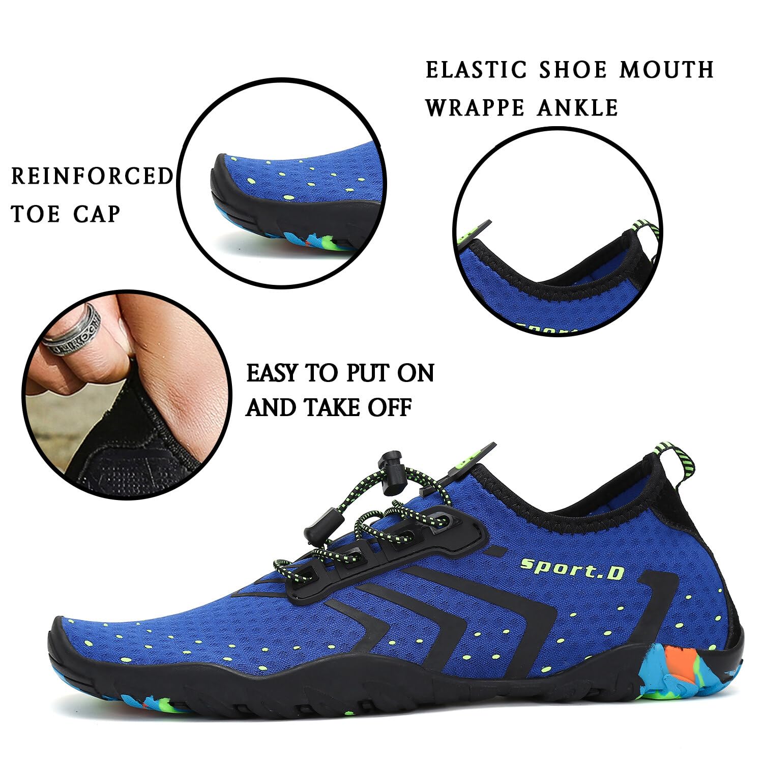 SAGUARO Scarpe da Scoglio Uomo Scarpette da Scoglio Donna Scarpe Mare Antiscivolo Scarpette Mare Scarpe Acqua Asciugatura Rapida Scarpe per Spiaggia Immersione Surf, Gr.35-48 EU