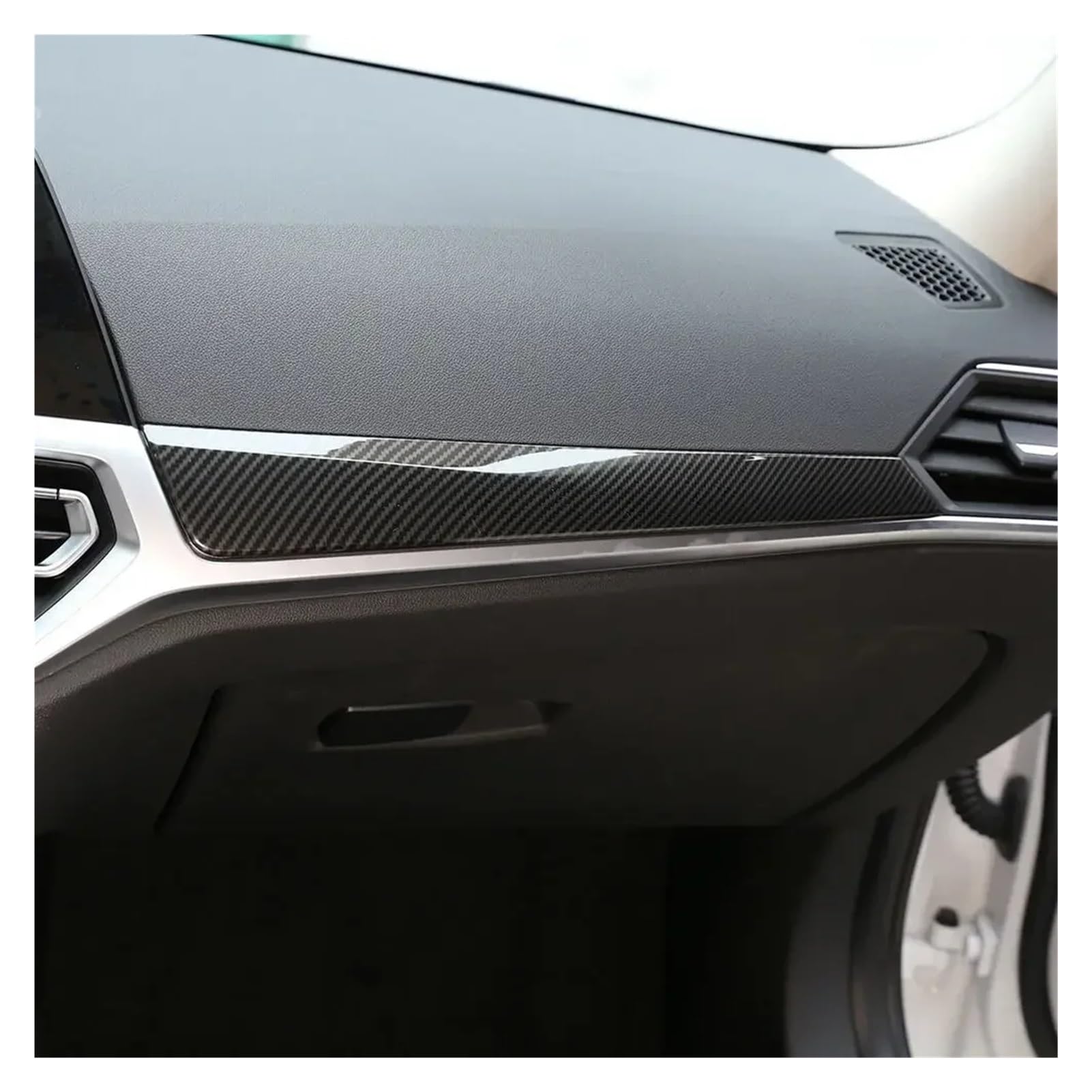 Kompatibel mit BMW 3er-Serie 4er-Serie G20 G21 G22 2020–2022, ABS-Kohlefaser, Auto-Schalttafel-Abdeckung, Innenausstattung, Zieraufkleber, Autozubehör