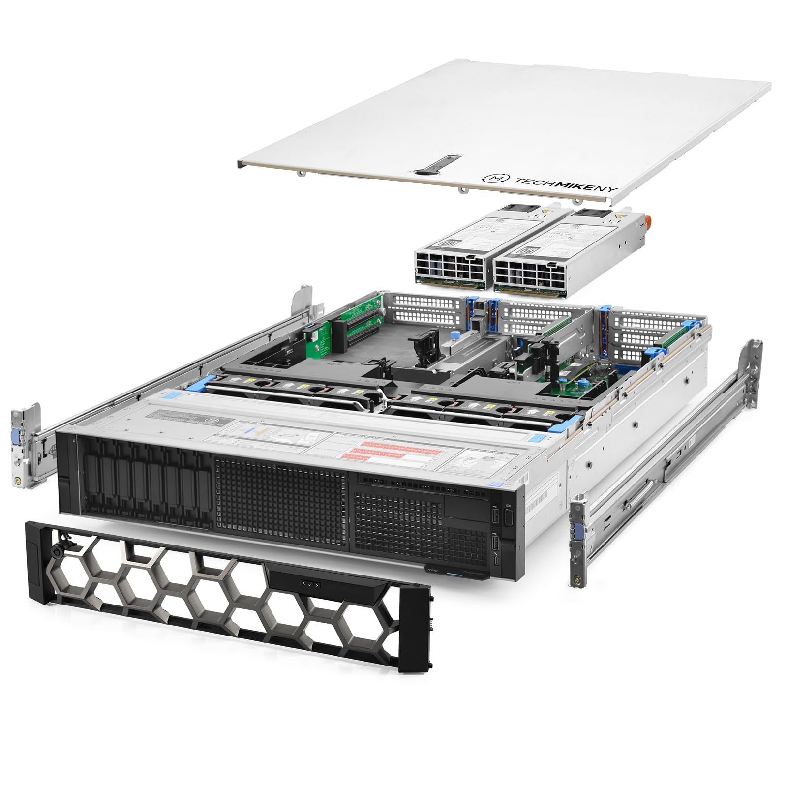 TechMikeNY Server 2X Silver 4112 2.60Ghz 8-Core 16GB RAM Rails PowerEdge R740 (Renewed)