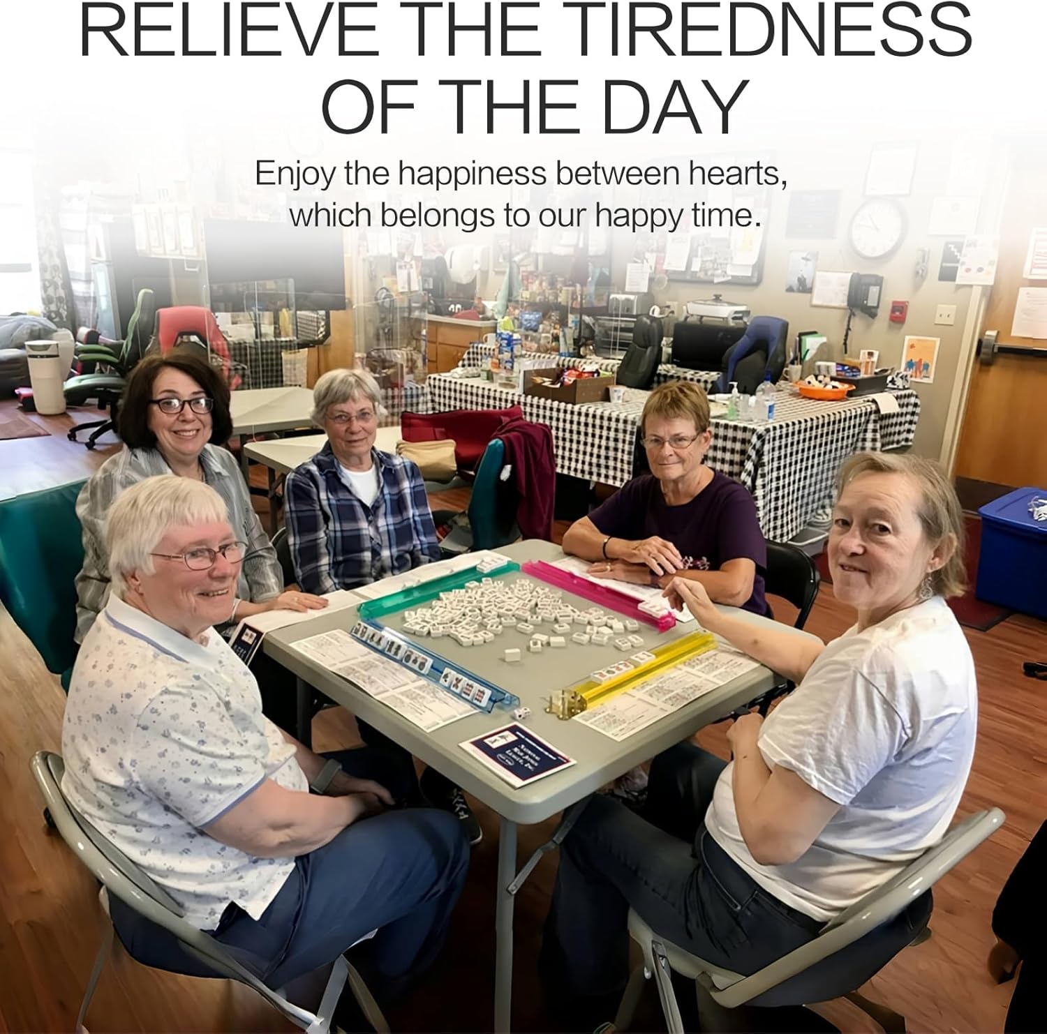 yookee home Mahjong Set Mahjong Game Set American Mahjong Set 166 Tiles 4 All-in-One Color Rack/Pushers Blue Paisley Soft Neoprene Bag Mahjongg Ma Jong Set