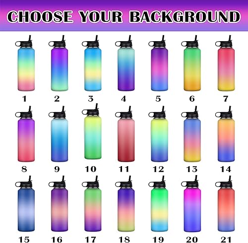 Miniatura 2 de Botellas de agua personalizadas para niños, amigos, mes de nacimiento, flores, nombre personalizado, botella de agua aislada deportiva con pajilla,