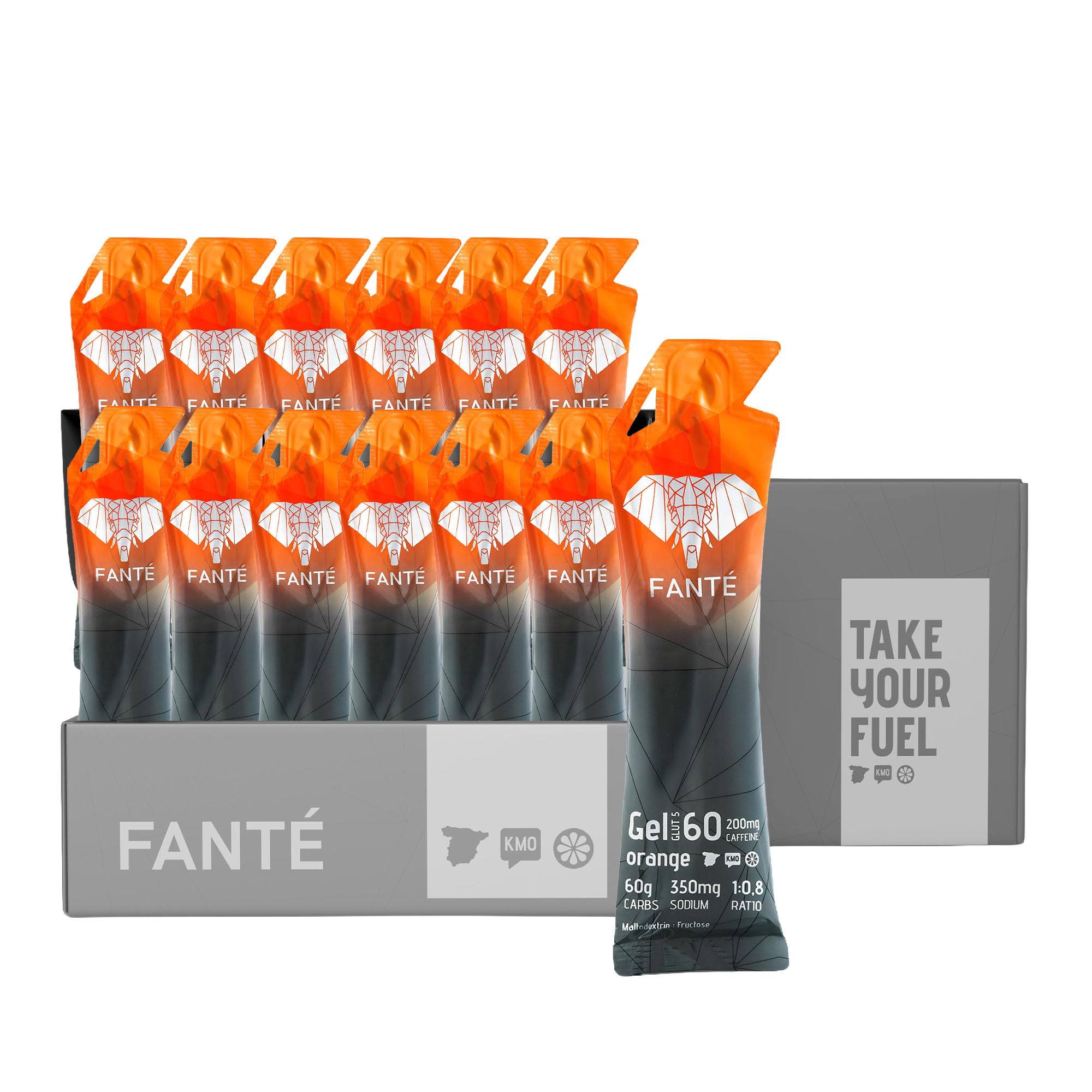 FANTÉ Gel Energético con Cafeína Sabor Naranja 60 g | Carbohidratos para Running, Ciclismo y Deportes de Resistencia (12)