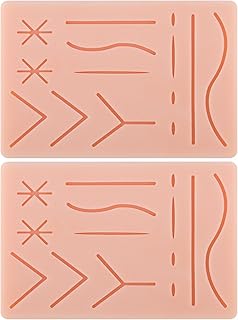 Ultrassist Durable Suture Practice Pad (2 Pads) for Medical and Veterinary Students, Suture Pad Includes14 Pre-Cut Wounds with Rip-Resistant Mesh, Tear-Resistant, Design for Training Only