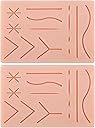 Ultrassist Durable Suture Practice Pad (2 Pads) for Medical and Veterinary Students, Suture Pad Includes14 Pre-Cut Wounds with Rip-Resistant Mesh, Tear-Resistant, Design for Training Only