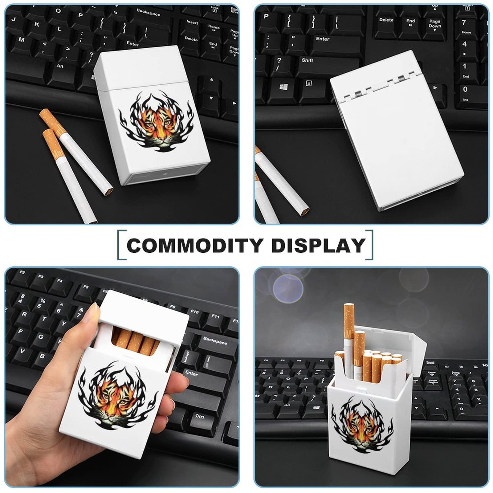 Amazon.co.jp: タバコケース シガレットケース 虎 猫 タイガー トラ柄