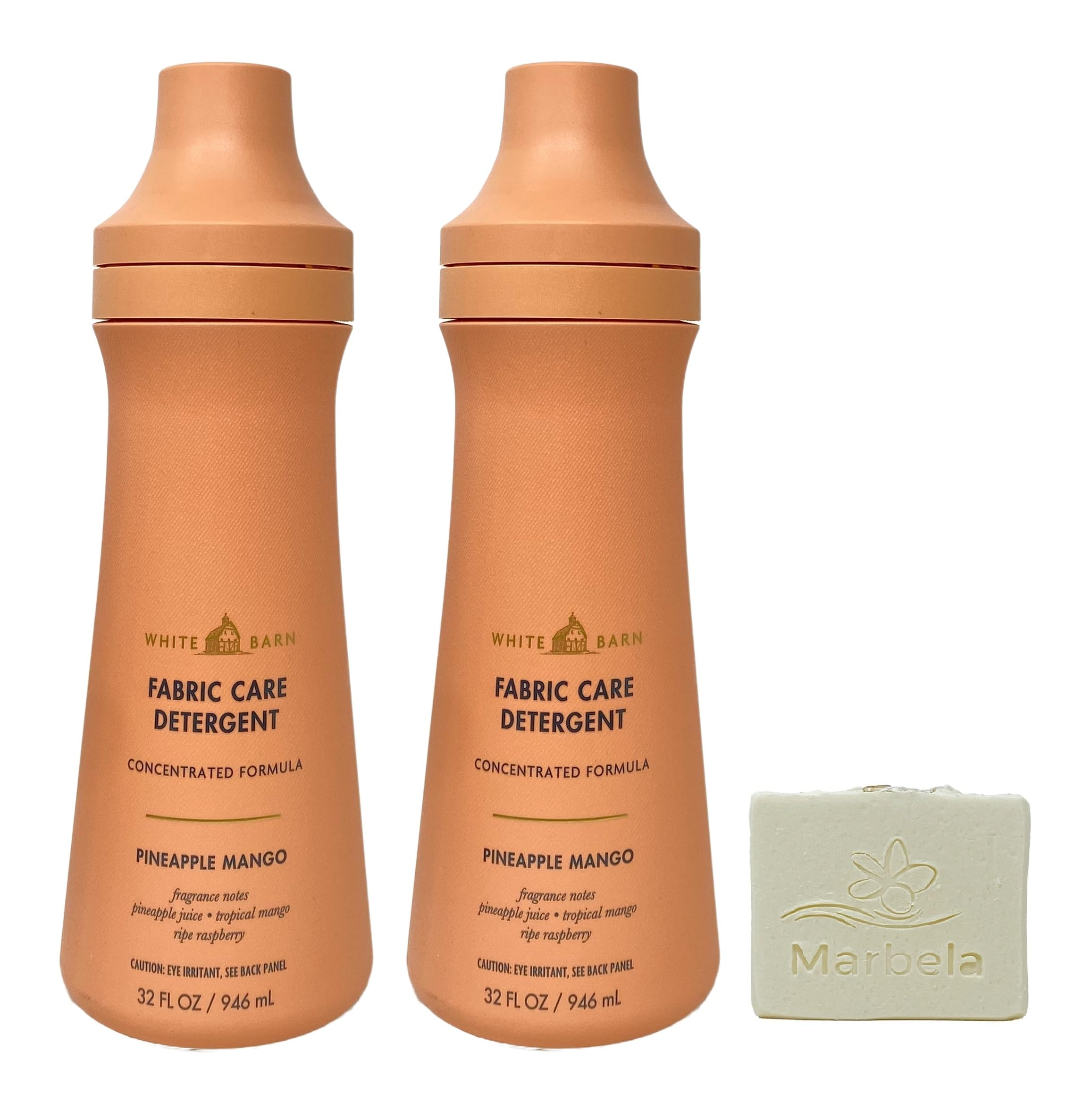 Bath & Body Works Pineapple Mango 2 Pack Fabric Care Detergent Gift Set with a Natural Oats Bar Soap