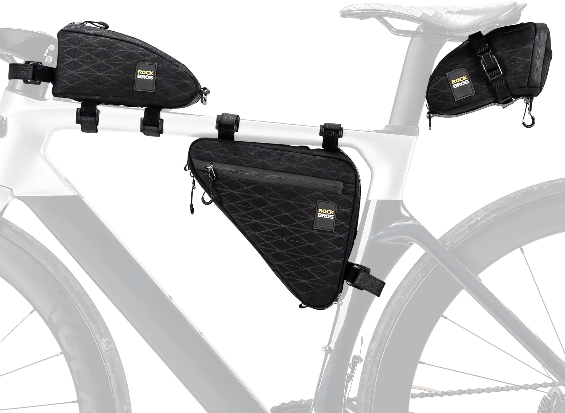Aazon.co: ROCKBROS Bike Triangle Bag Bike Frae Bag Waterproof Bike - View #4