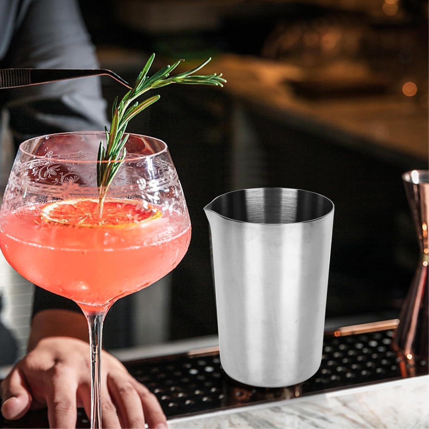 500ml Cocktail Mixing Glass,Bicchiere da Miscelazione in Acciaio Inox, Shaker da Cocktail, Miscelatore Per Bevande, Per Barista Strumenti Fai-da-te, Shaker da Bar Pro Boston Shaker Set Per Bar