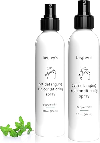 Miniatura 8 de Begley's Natural Pet - Aerosol desenredante perfumado de aceite esencial de primera calidad para perros, cachorros y gatos, acondicionador sin