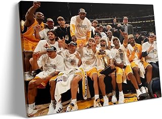NBA Canvas Wall Art Decor Framed Painting - Detroit Pistons 2004 NBA Finals Champions Poster Print, Chauncey Billups Oil Painting, Basketball Wall Art, Living Room Bedroom Decoration 11X14 inch