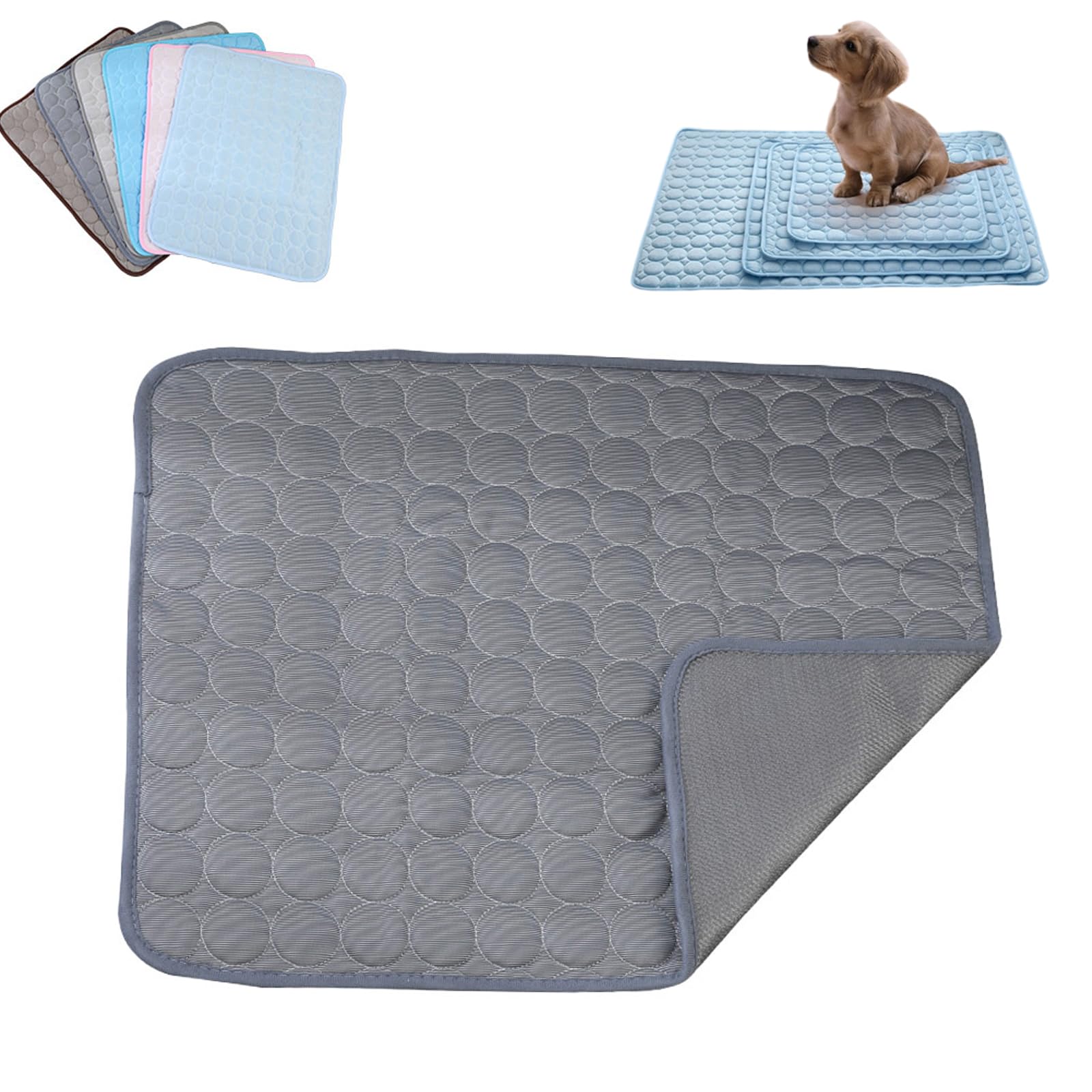 Dog Hub Cooling Mat,cooling Mat for Dogs,ice Silk Cooling Mat for Dogs,Self-Cooling Pet Mat, Washable Portable Coolings Pad for Dogs Cats, Extra Large Self-Cooling Pad for Pets (grey,70*55cm) โ image 1