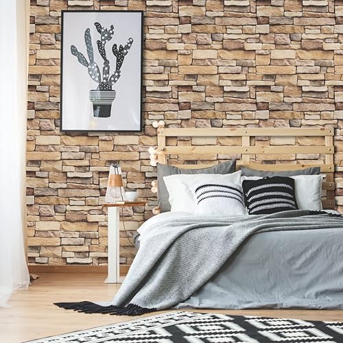 Miniatura 9 de Arthome - Paneles de papel adhesivo, papel pintado de pelar y pegar para sala de estar, dormitorio