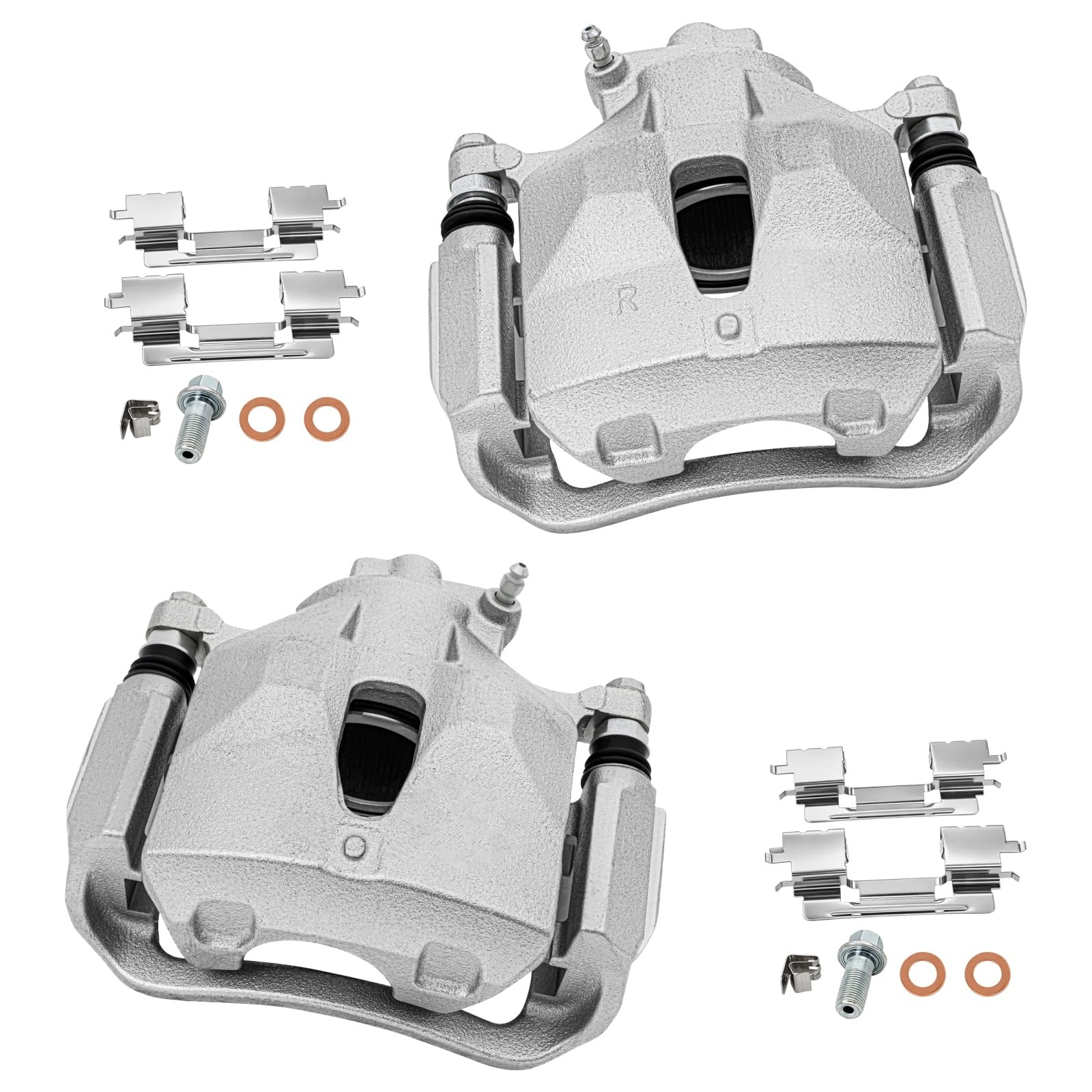 cciyu Front Left &amp; Right Disc Brake Calipers w/Bracket 19B2714 19B2715