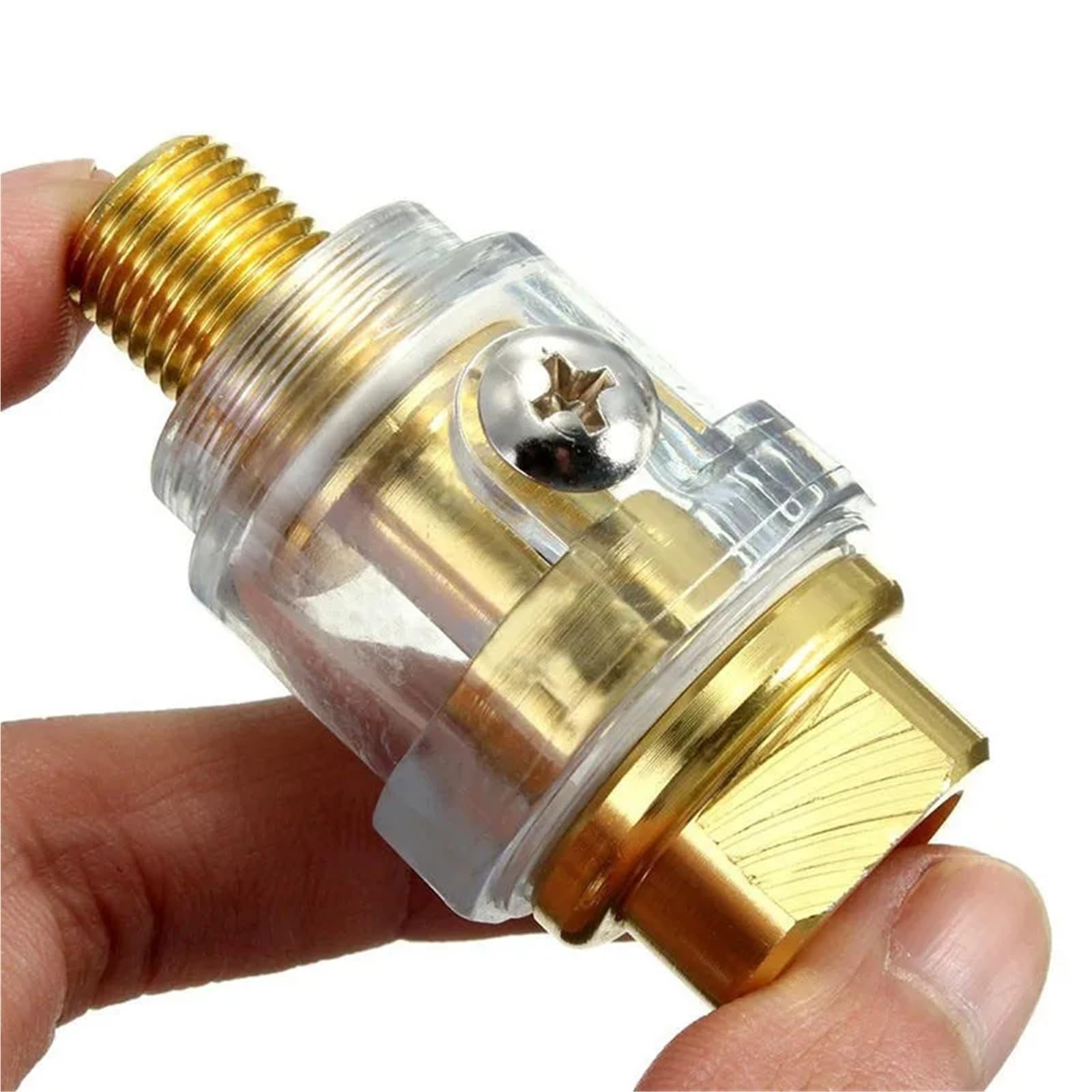 Mini lubrificatore in linea for aria compressa con porta NPT da 1/4" for utensili pneumatici e sistemi di compressione(4 pack)