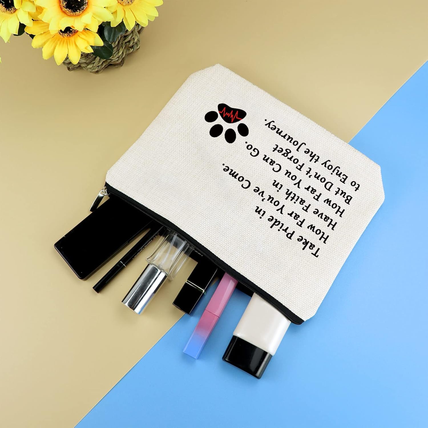 Vet Tech Gifts Veterinarian Gifts Makeup Bag New Veterinary Medicine Graduation Present Travel Cosmetic Bag Christmas Birthday Present for Veterinarian Veterinary Technician Toiletries Pouch - Image 4