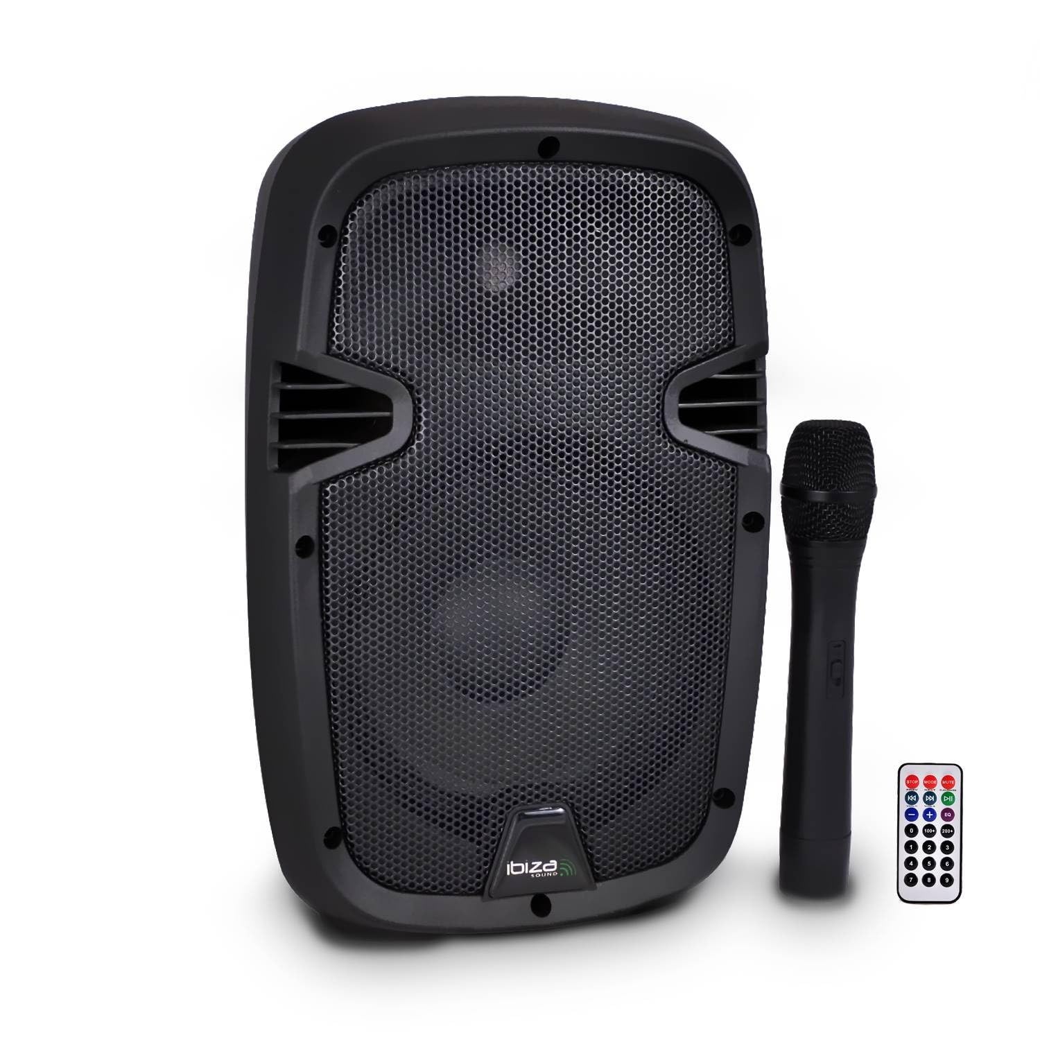 Ibiza Enceinte Autonome 8"/20cm 300W USB/SD/BT avec Micro VHF HYBRID8VHF-BT