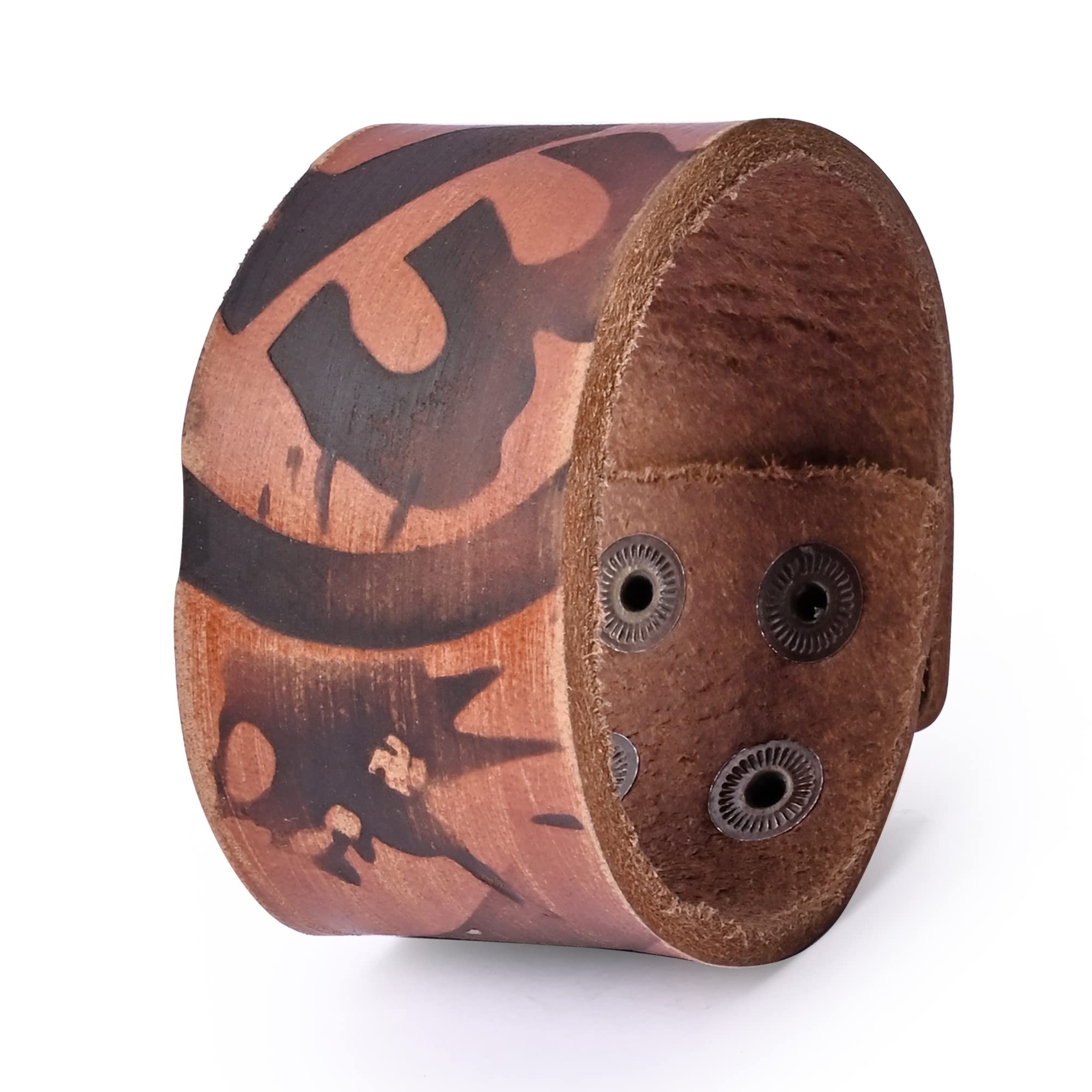Urbanity Genuine Leather Burnt Look, Funky Stylish Bracelet, Wrist Band, Friendship Band for Men (B08WRJ49CV) Amazon Price History, Amazon Price Tracker