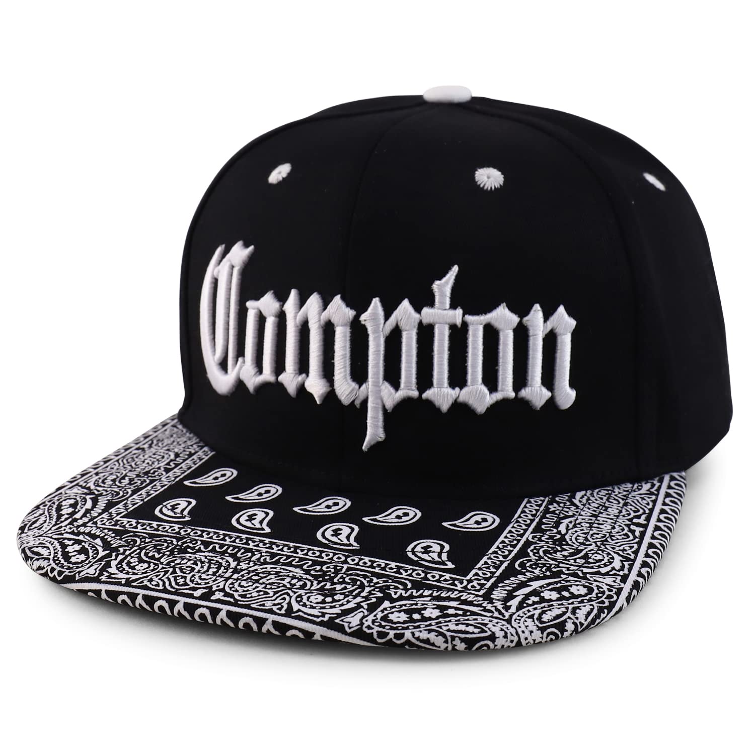 Trendy Apparel ShopOversize XXL Old English Compton Embroidered Flatbill Snapback Baseball Cap