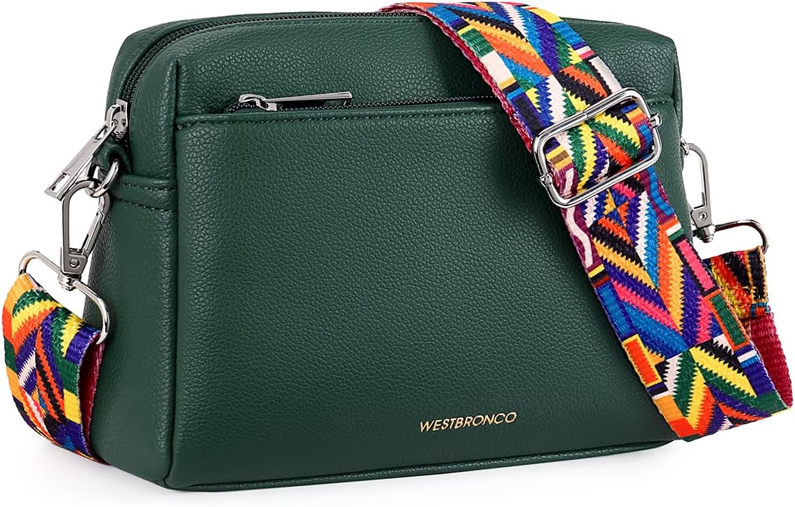 WESTBRONCOSmall Crossbody Bags for Women, Shoulder Handbags, Satchel Purse with Adjustable Strap