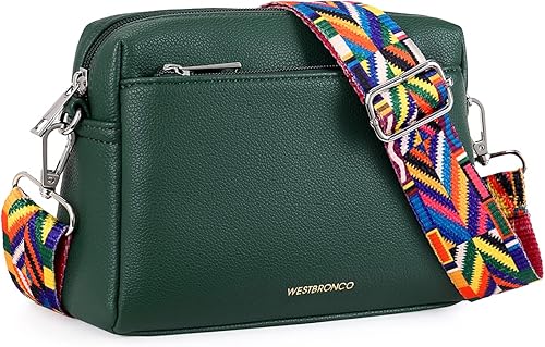 WESTBRONCO Bolsos cruzados pequeños para mujer, bolsos de hombro, cartera con correa ajustable