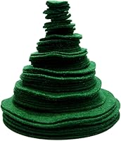 Vista 7 de Playfully Ever After Círculos de fieltro artesanales de color verde oscuro (1 pulgada - 100 piezas)