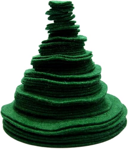 Miniatura 8 de Playfully Ever After Círculos de fieltro artesanales de color verde oscuro (1.5 pulgadas - 94 piezas)