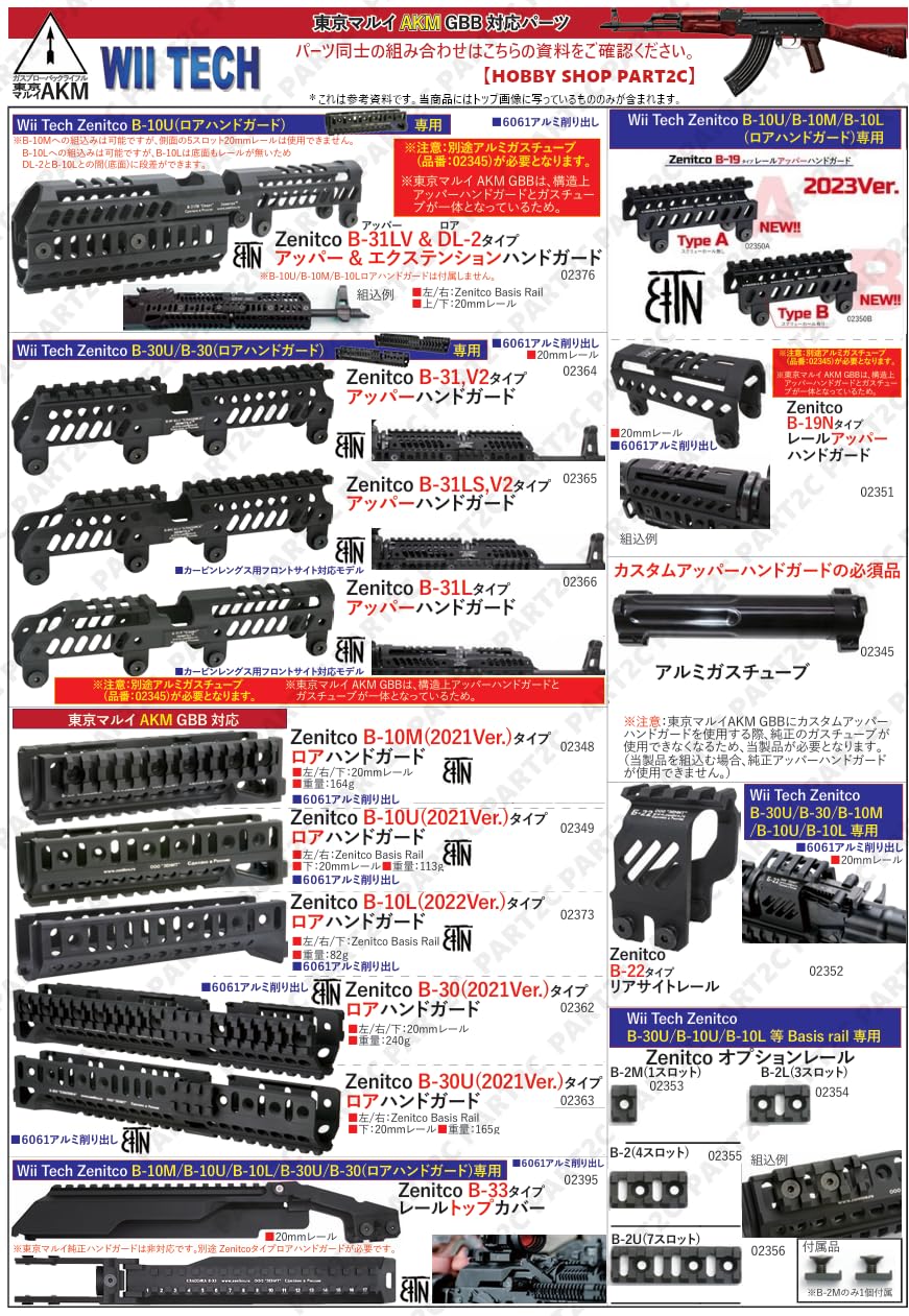 Amazon | WiiTech 東京マルイ AKM GBB用 Zenitco B30U 2021Ver アルミ