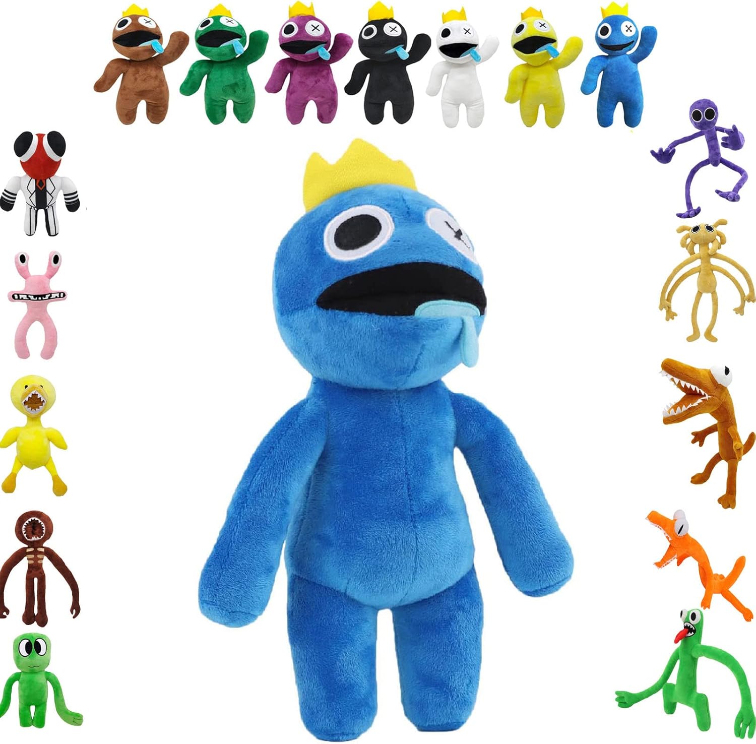 Rainbow Friends Blue Plush Toy,Blue Rainbow Friends Game Doll,Rainbow