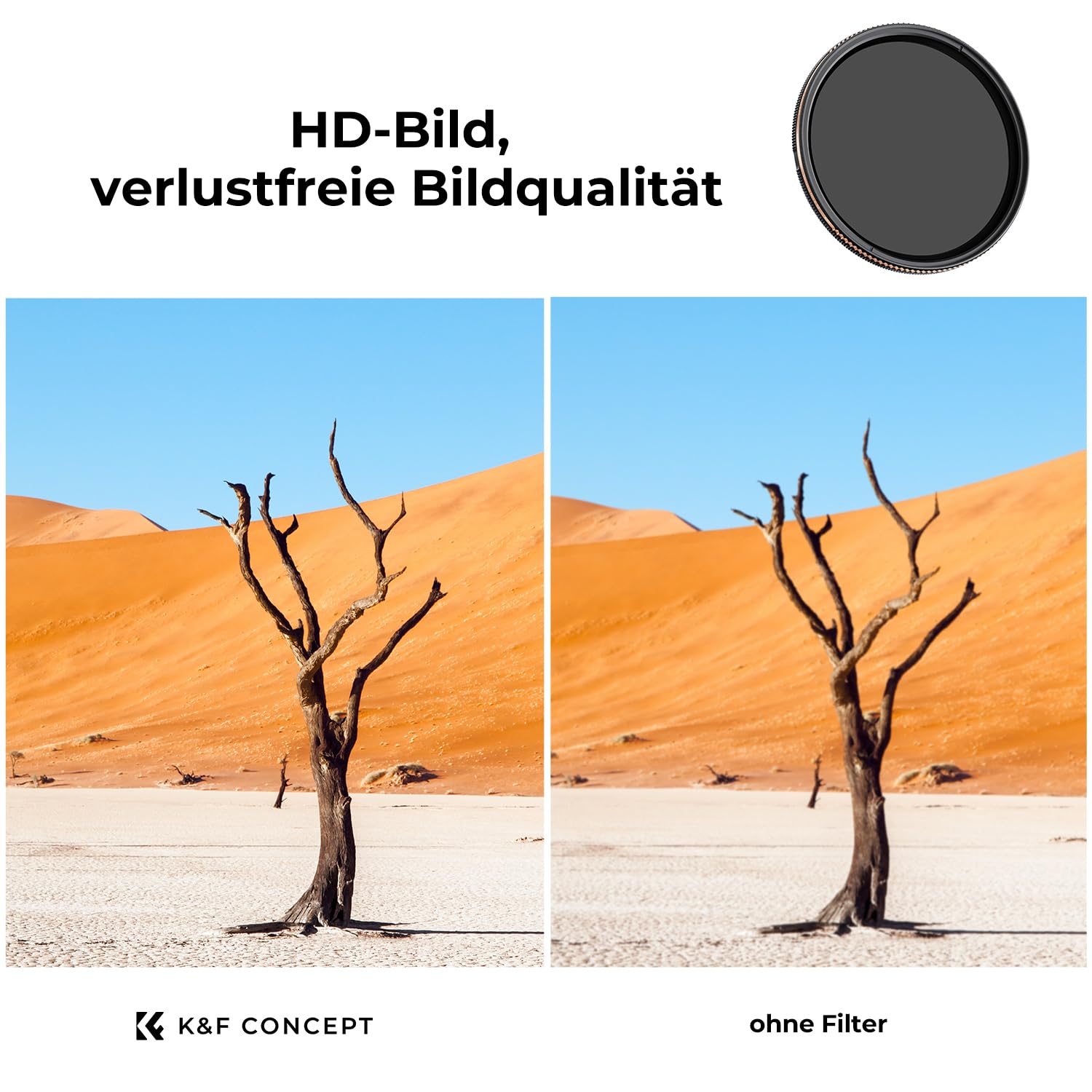 K&F CONCEPT Nano-X Serie ND Filter 67mm Variabler Graufilter ND4-32 (2-5 Blendenstufen)