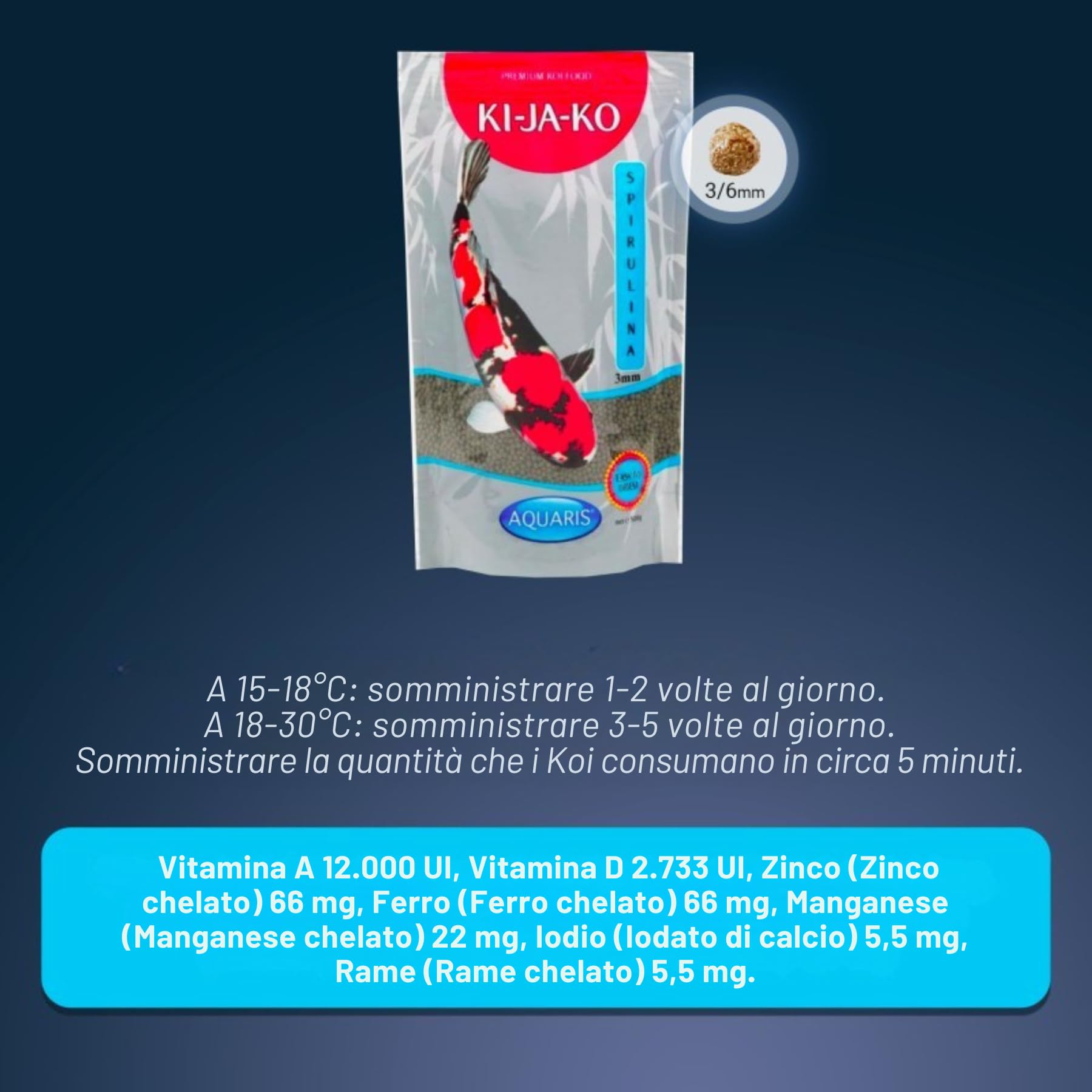 Spirulina Plus - Mangime per pesci Koi ad alto contenuto di carotenoidi, 1 kg/3 mm, con capsantina e astaxantina e FORPLUS (alghe ricche di omega-3)