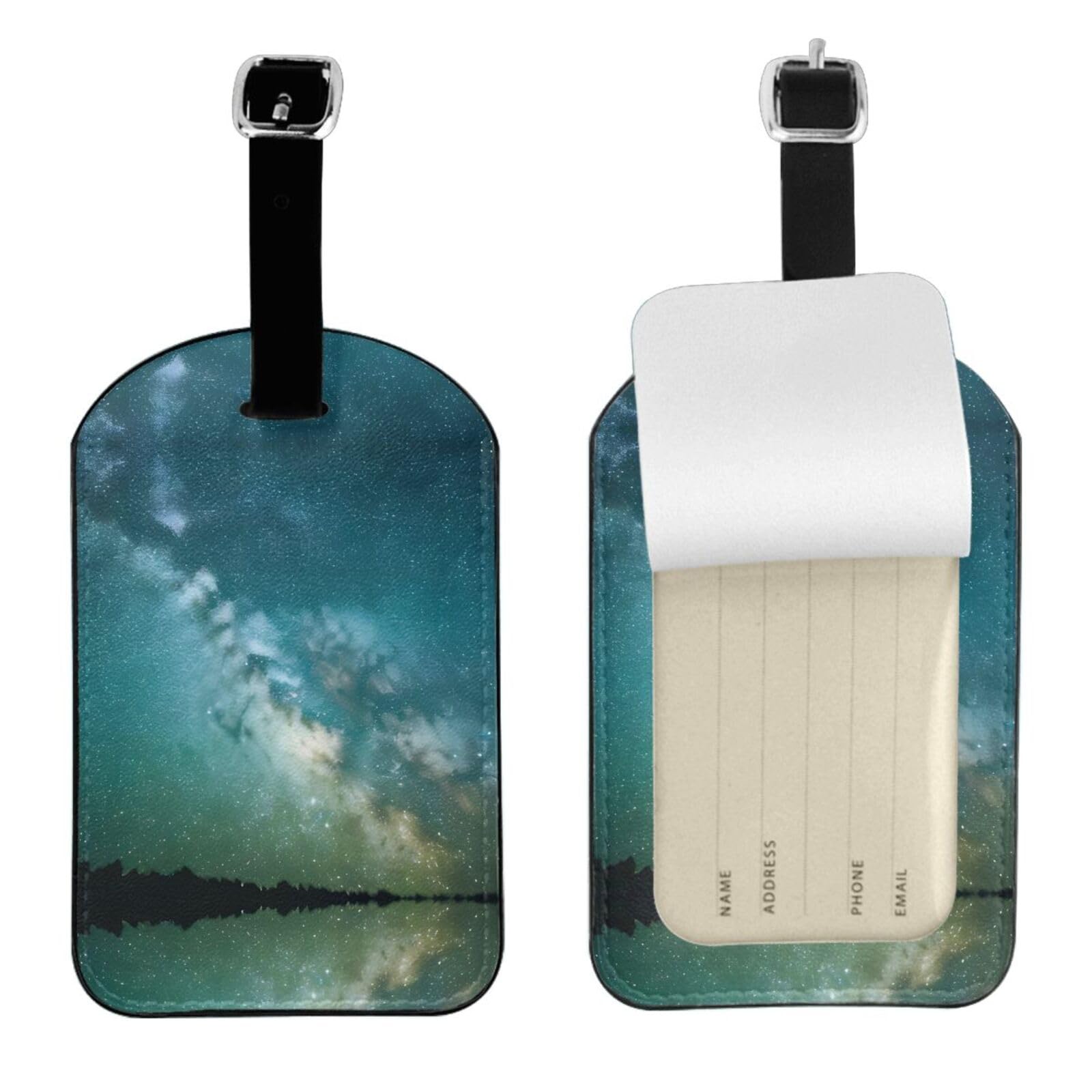 Razzo Clipart Space Ship Etichetta bagagli Pu Leather Tag valigia con