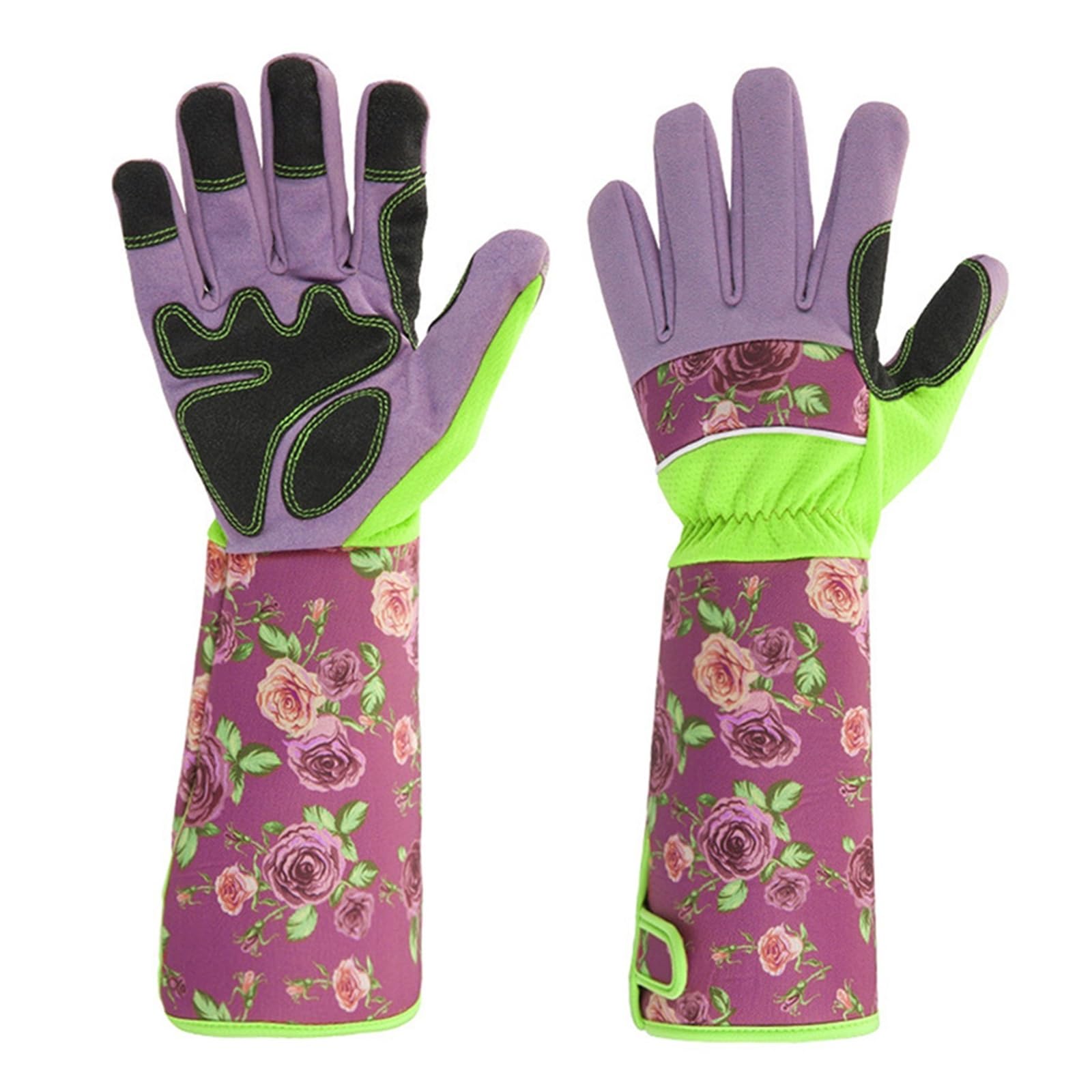 Guanti da giardinaggio a manica lunga multicolore(Roze)