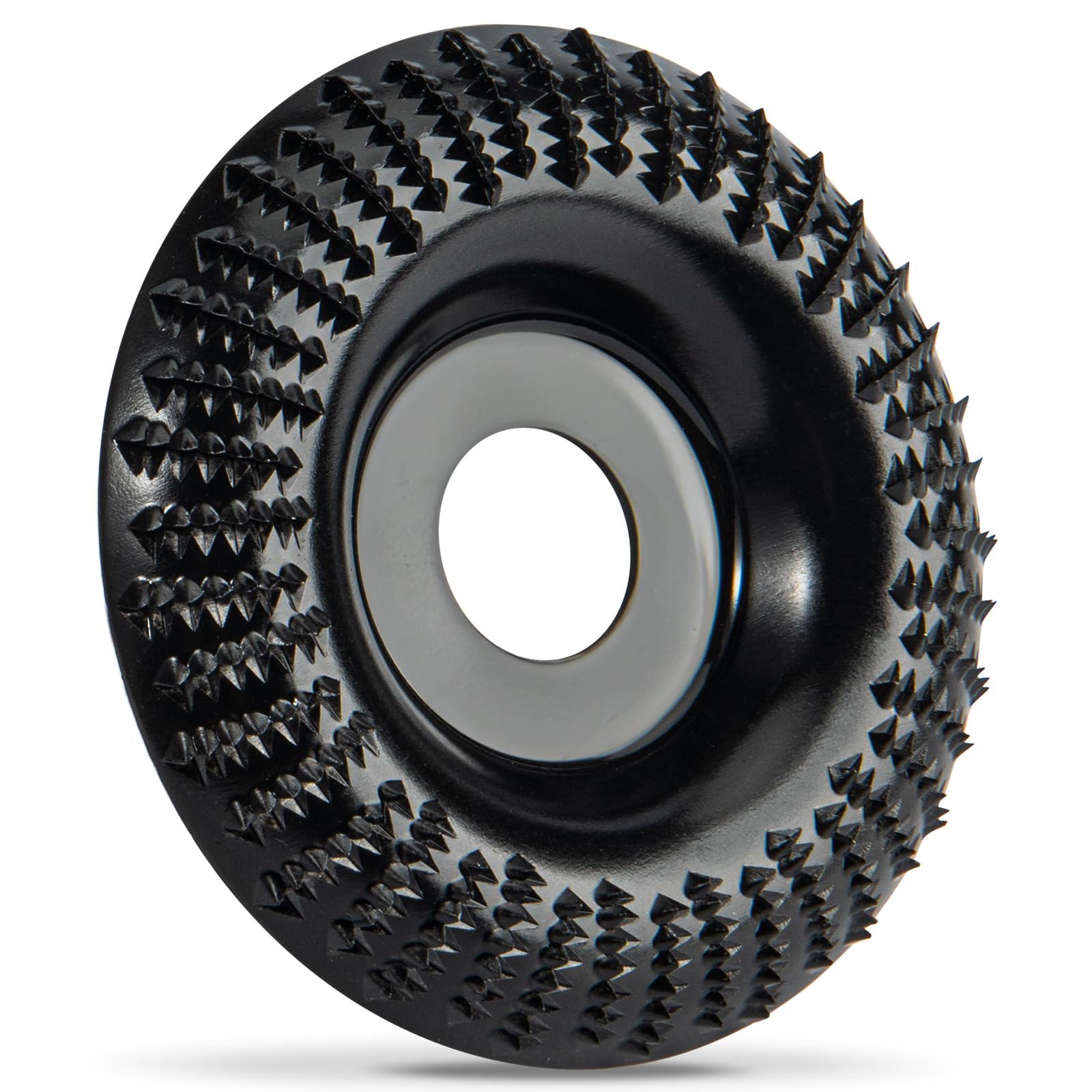 fucokt Wood Carved Disc Grinder Grinding Wheel Disc 4 Inch, Wood Grinding Shaping Disc for Angle Grinder, for Angle Grinder for 5/8 Inch Mandrel