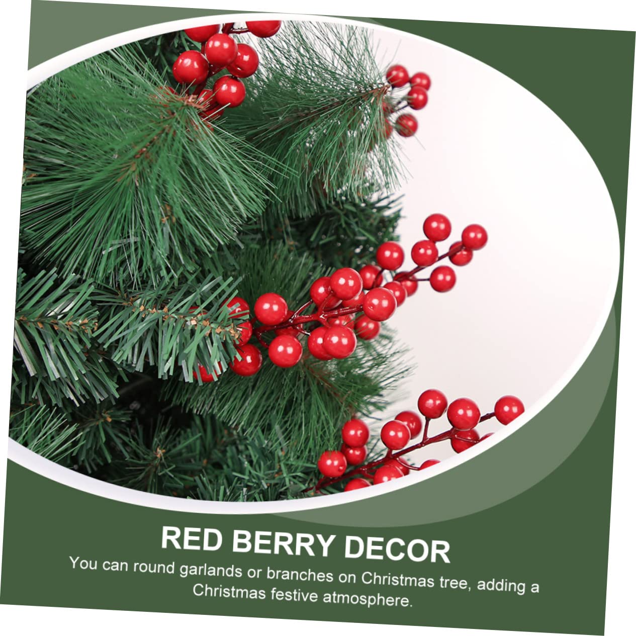 Abaodam 90pezzi Bacche Artificiali Rosse Per Decorazioni Natalizie Materiale Per Composizioni Di Fiori Per Ghirlande Addobbi e Feste Di Matrimonio