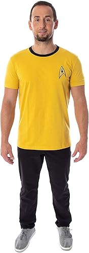 Miniatura 4 de Star Trek The Original Series - Camiseta de manga corta para hombre, uniforme TOS, capitán Kirk, Spock