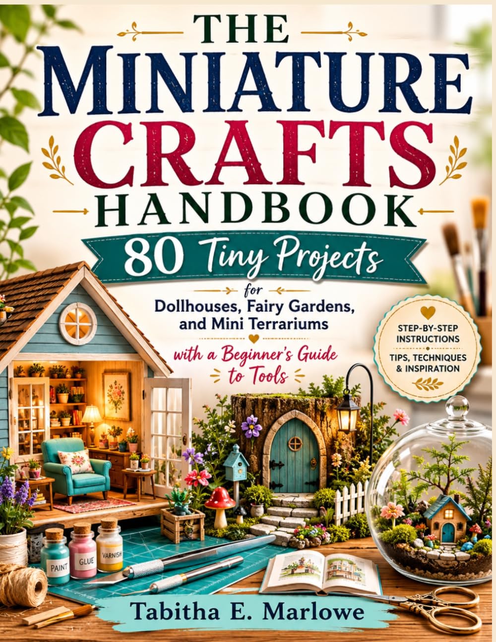 The Miniature Crafts Handbook: 80 Tiny Projects for Dollhouses, Fairy Gardens, and Mini Terrariums with a Beginner's Guide to Tools