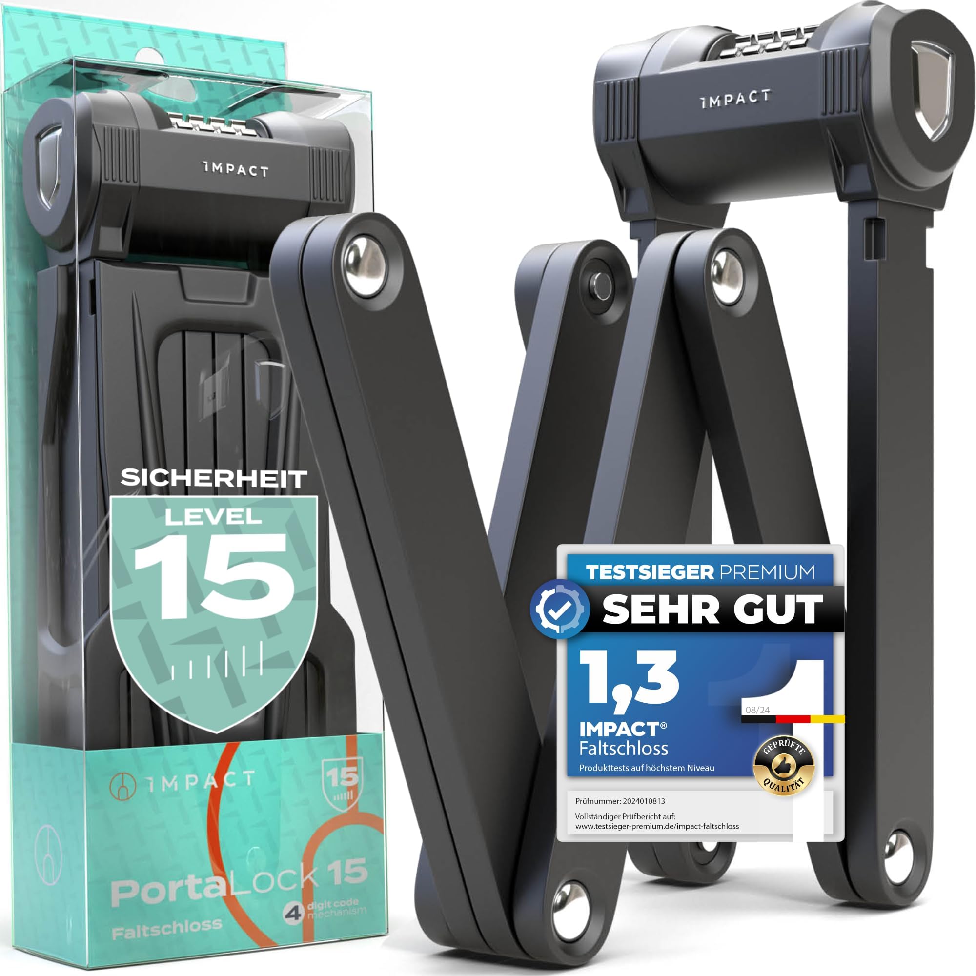 Fahrrad Faltschloss Mit Code - Zahlenschloss Mit Halterung Für Bike & Motorrad