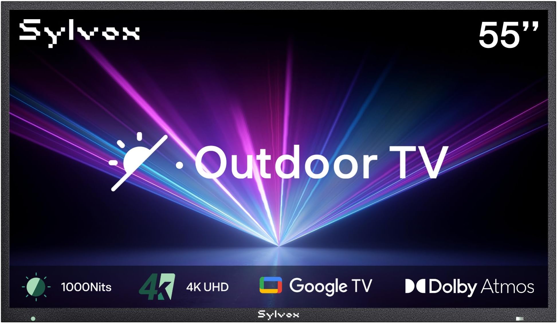 New 55” Outdoor Smart TV, Superior Waterproof Performance, Upgraded Matte Finish for Enhanced Anti-Glare Effect, Full Metal, with Dolby Atmos, 1000nits, Partial Sun Deck Pro 2.0+ Series