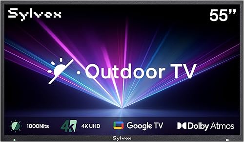 Miniatura 23 de SYLVOX Televisor inteligente para exteriores de 43 pulgadas, resistente a la intemperie, Google TV, 4K 700NIT de alto brillo, resistente a la