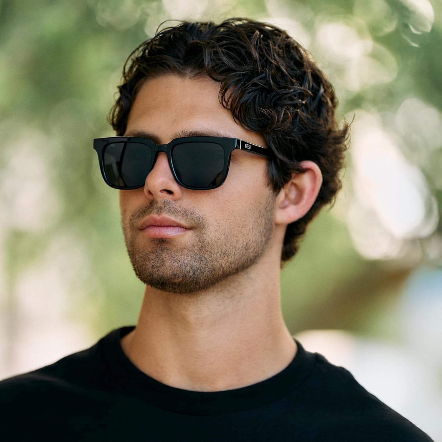 WMP Eyewear - Men's Polarized Sunglasses: Bold Modern Square Design, Acetate Frame, UV Protection