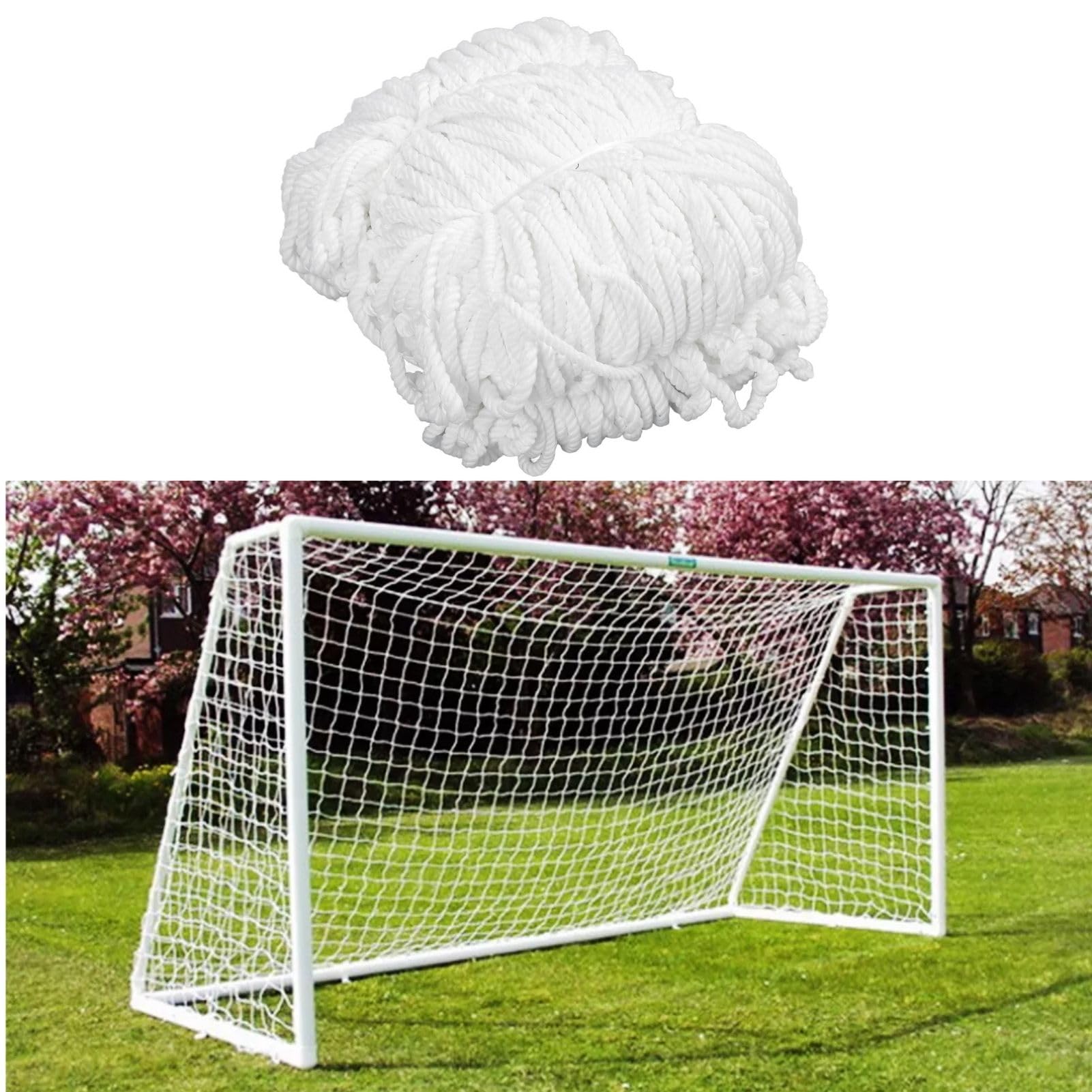 BuyWeek Red de Portería de Fútbol, 3x2m Red de Fútbol de Polipropileno Redes de Portería para Entrenamiento de Partidos Deportivos (10x6.5 Pies)