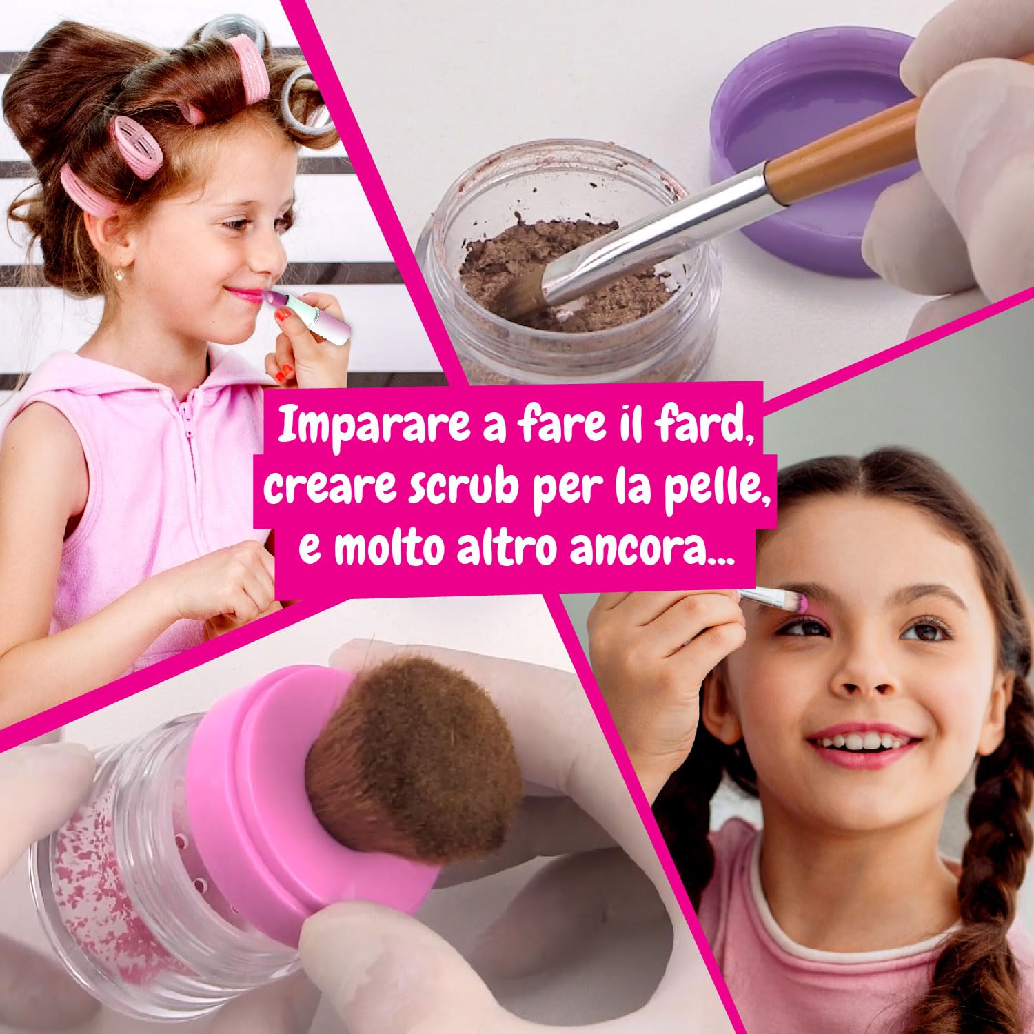 Science4you Kit di Trucchi per Bambina - Trucchi per Bambini per Creare Rossetti, Ombretti, Fard e altro ancora, Lavabile e Sicuro, Giocattolo, Giochi, Regalo per Bambina 8+ anni