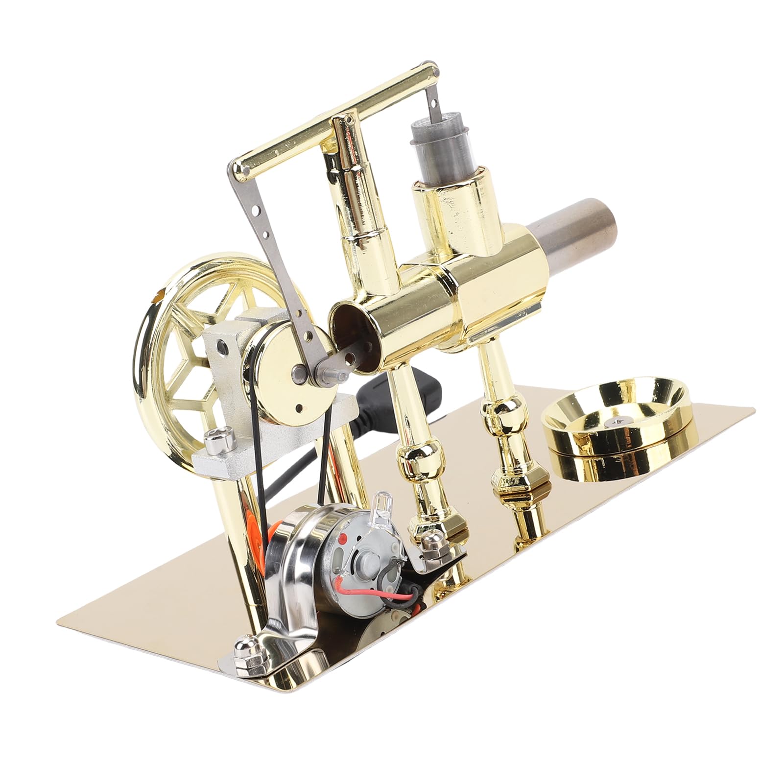 Tbest Modello di Motore Stirling con Luce LED Generatore di Calore Modello di Motore Kit Didattico per Adulti Giocattolo Educativo da Tavolo Modalità Stirling Principale del Corpo del di Materiale del
