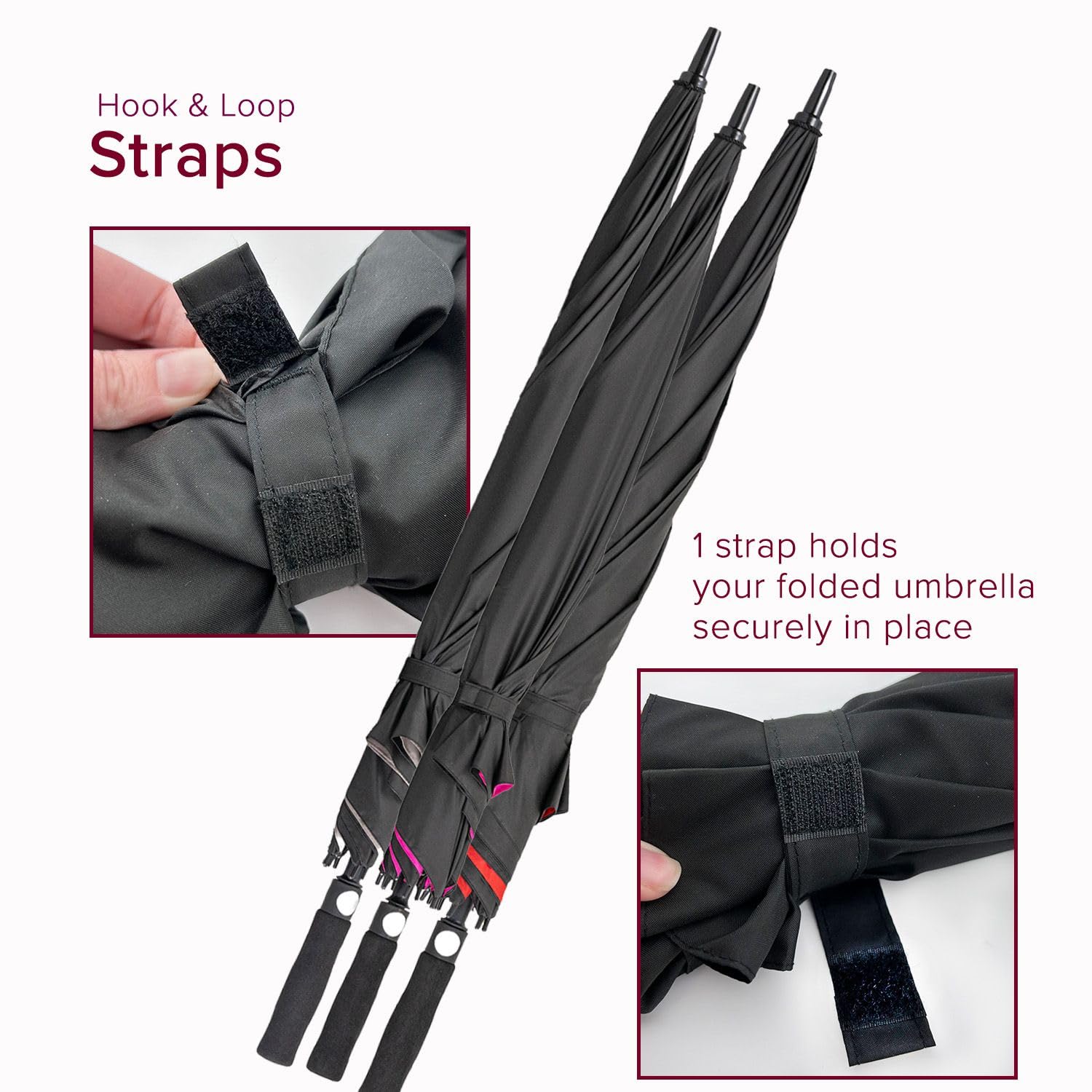 AlveyTech Paraguas de golf – Funda de tela resistente a la lluvia duradera con mango de espuma, botón de acción rápida y correa, protección contra la intemperie para scooters de movilidad, soportes